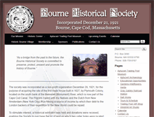 Tablet Screenshot of bournehistoricalsociety.org